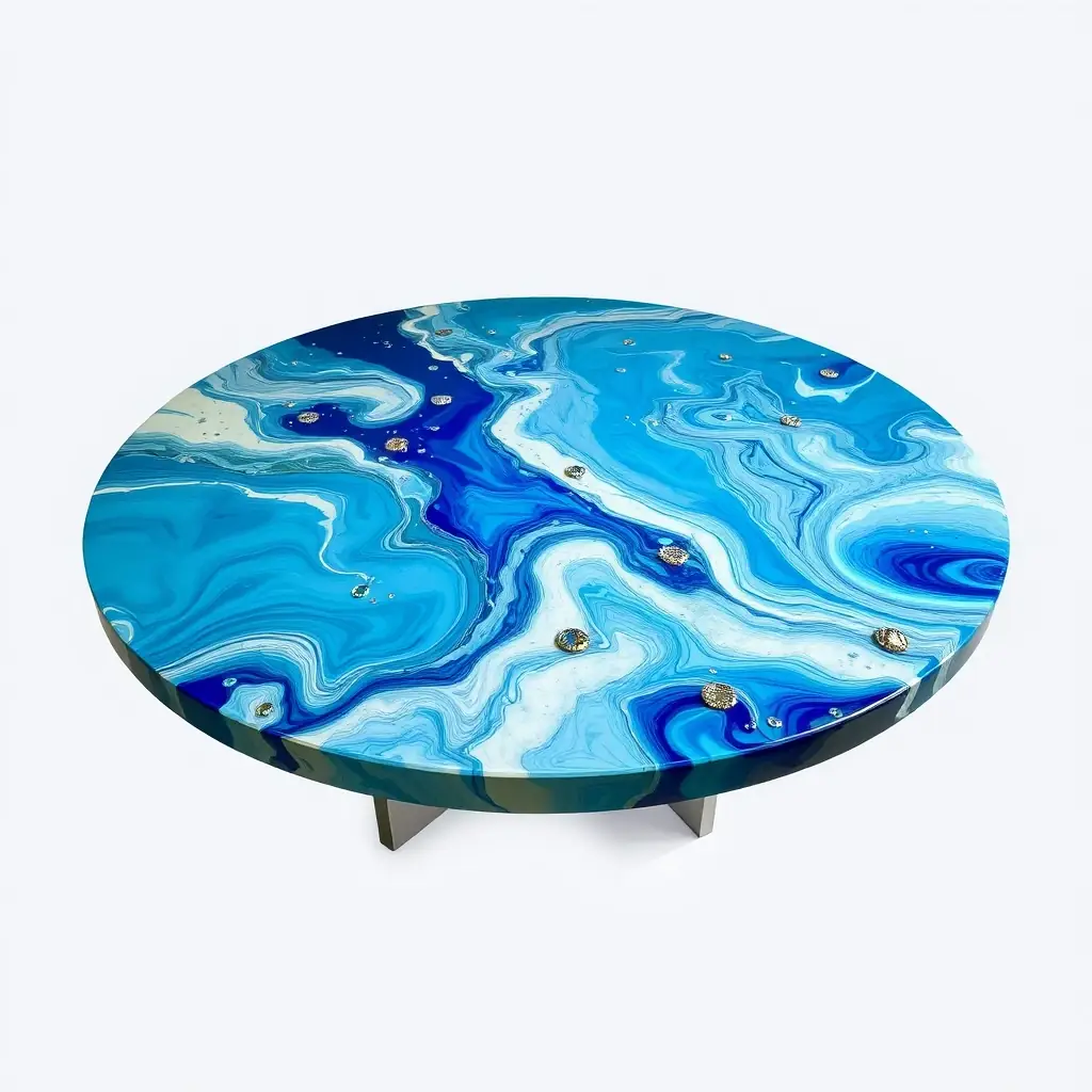 Round Epoxy Dining Table